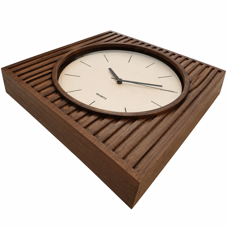 ساعت دیواری HOGER کد6040 قهوه ای