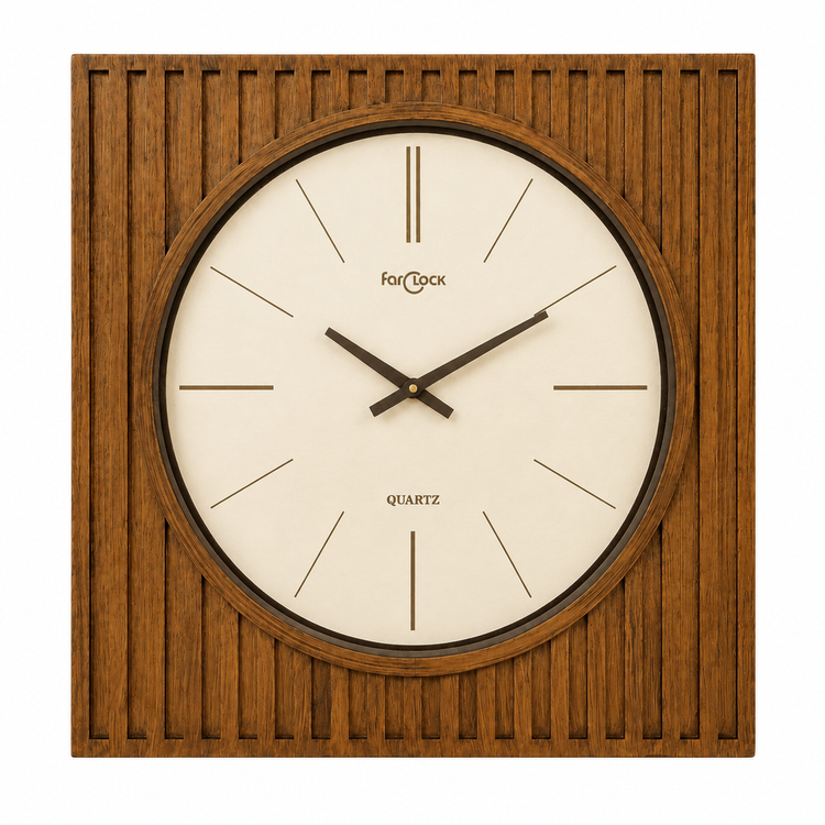 ساعت دیواری HOGER کد6040 قهوه ای