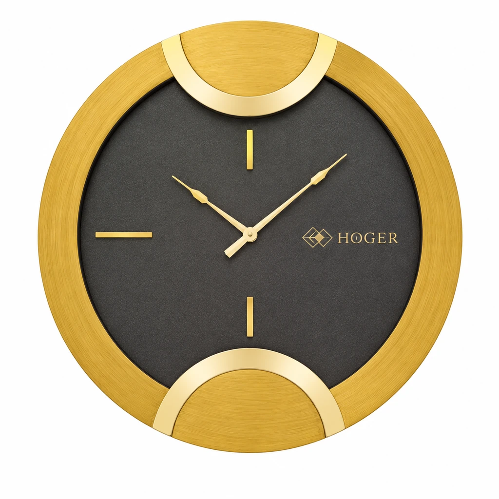 ساعت دیواری HOGER  کد 1419 پتینه طلایی