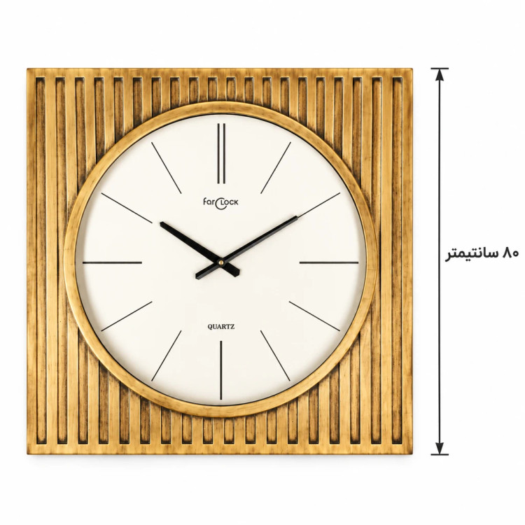 ساعت دیواری HOGER کد 8040 طلایی