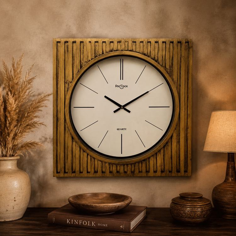 ساعت دیواری HOGER کد 8040 طلایی