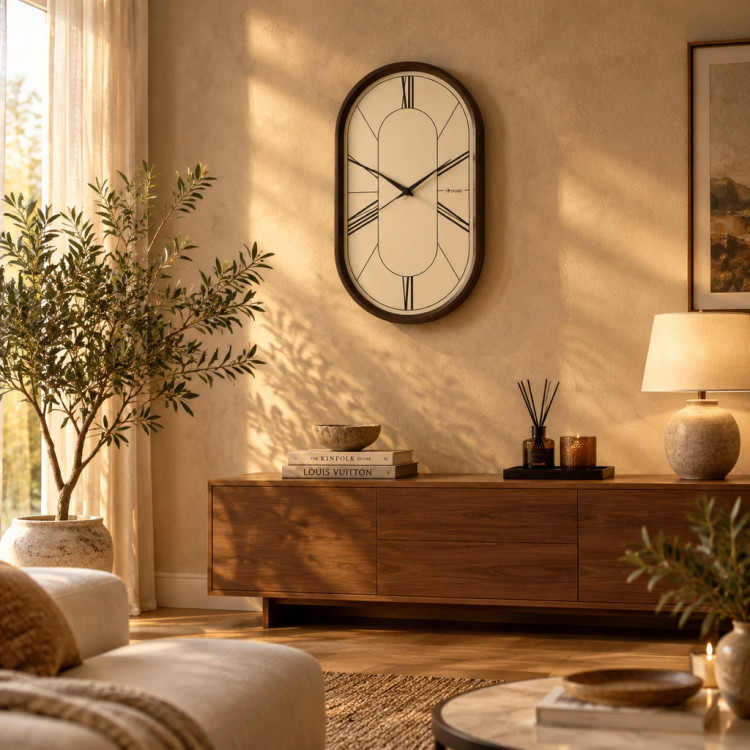 ساعت دیواری HOGER کد 4650 قهوه ای