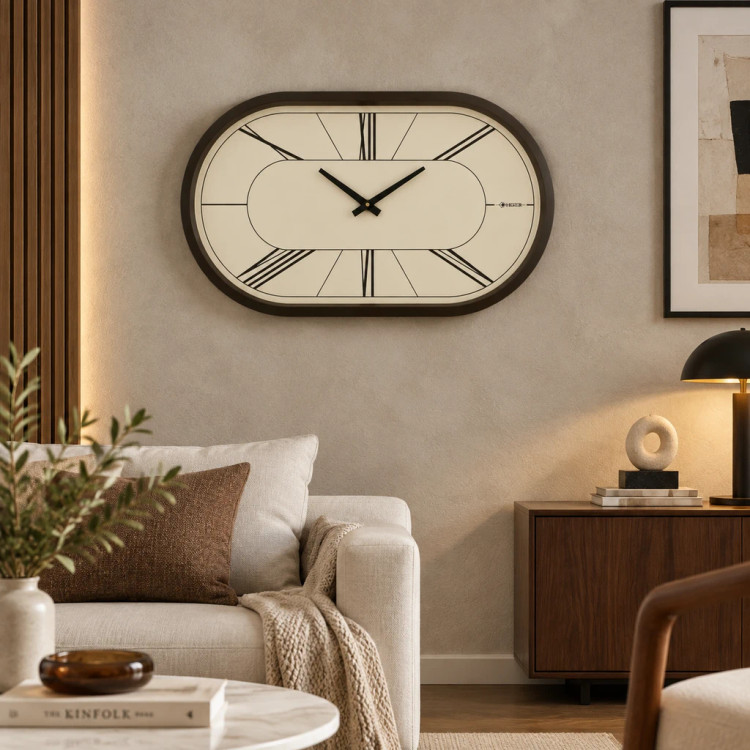 ساعت دیواری HOGER کد 4651 قهوه ای